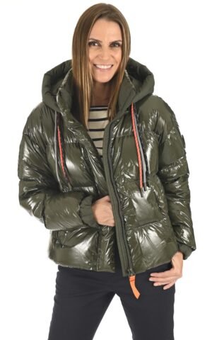 Alternative view of Doudoune à capuche Lili Bright kaki