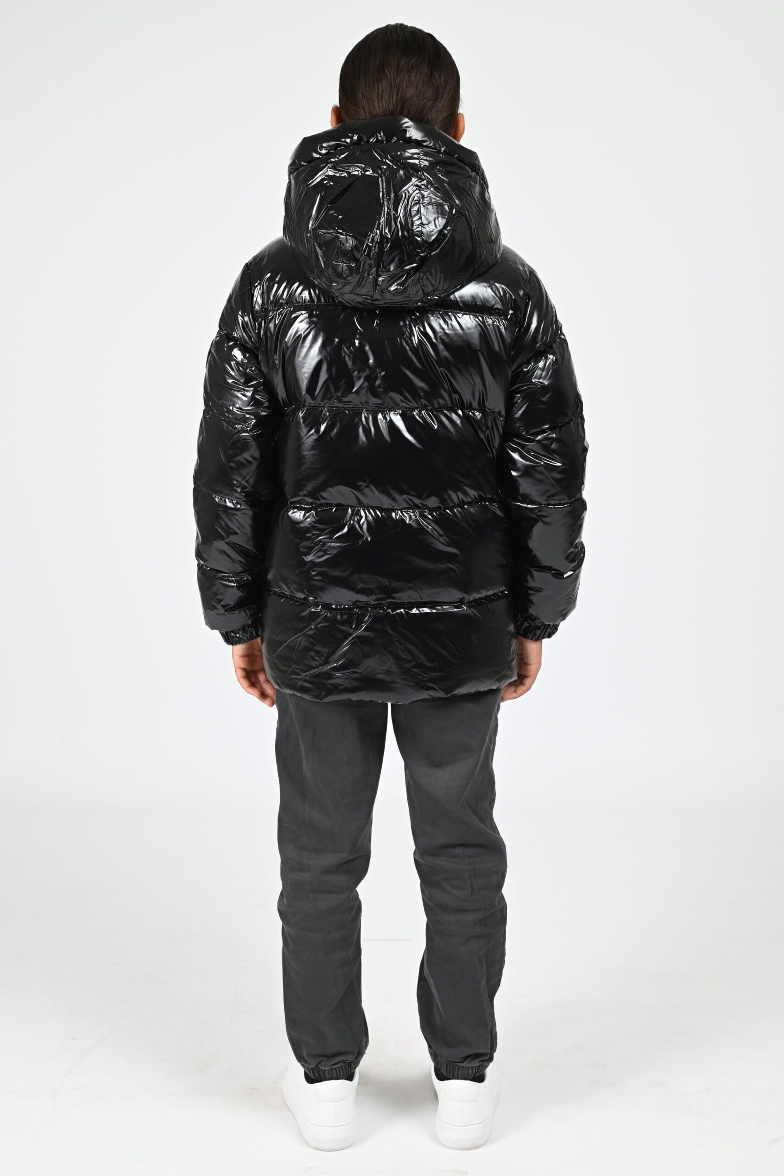 Doudoune brillante Little Vianney Bright noir – Image 4