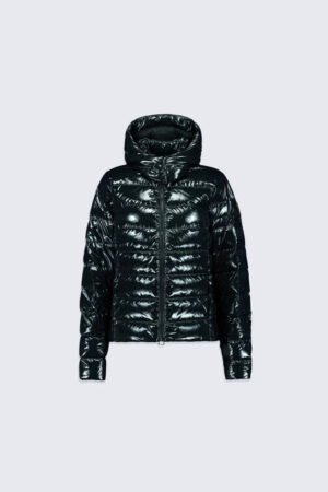 Alternative view of Doudoune courte ajustée matelassée France Bright Dark Forest