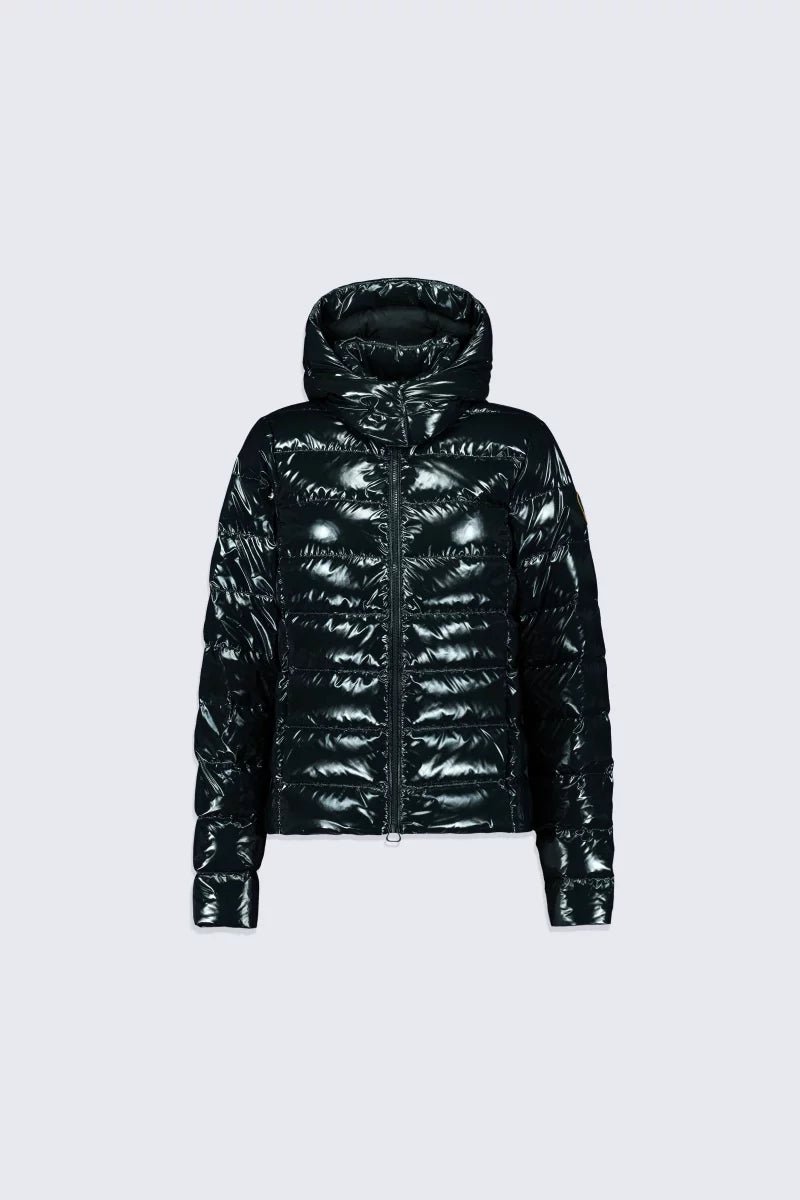 Doudoune courte ajustée matelassée France Bright Dark Forest – Image 2