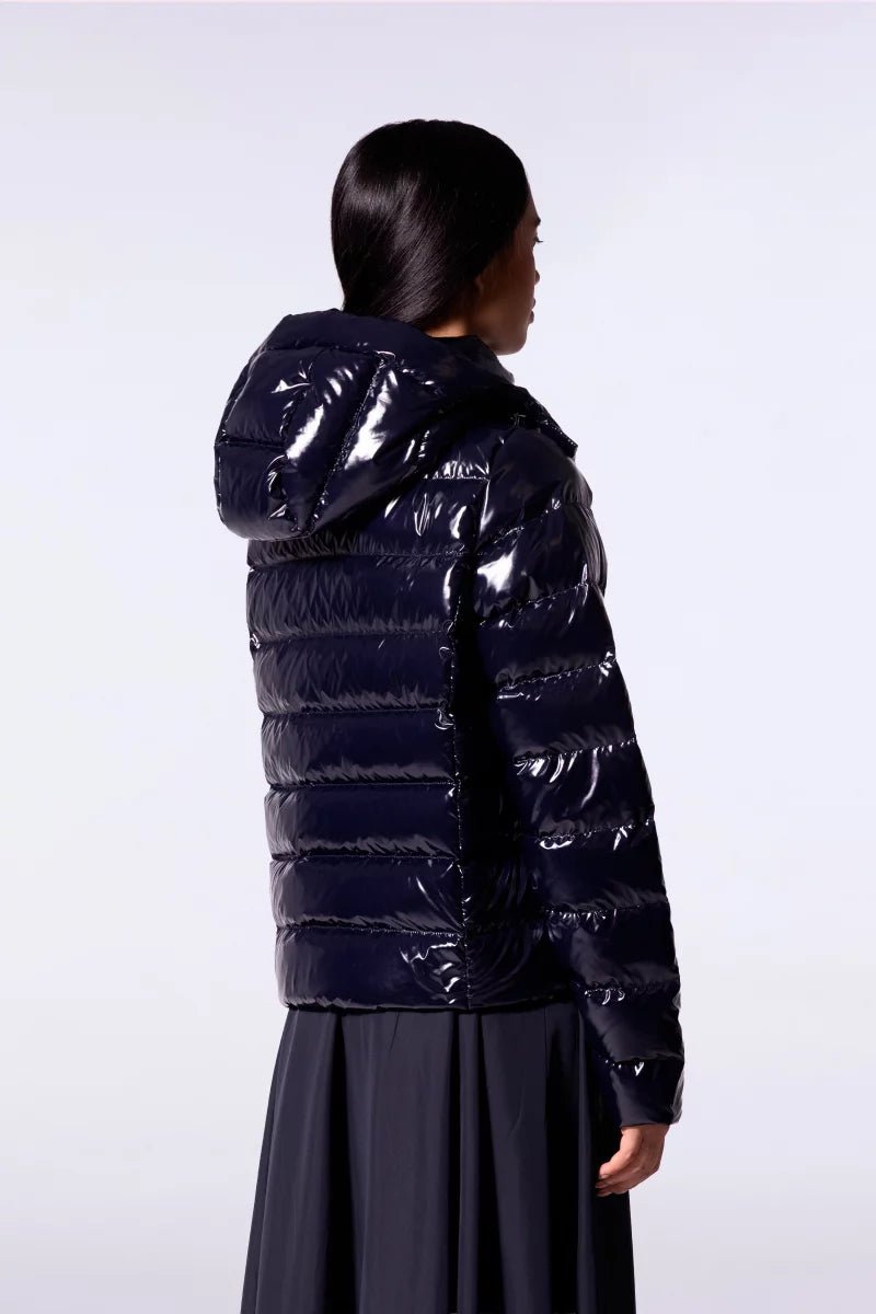 Doudoune courte ajustée matelassée France Bright Dark Night – Image 4