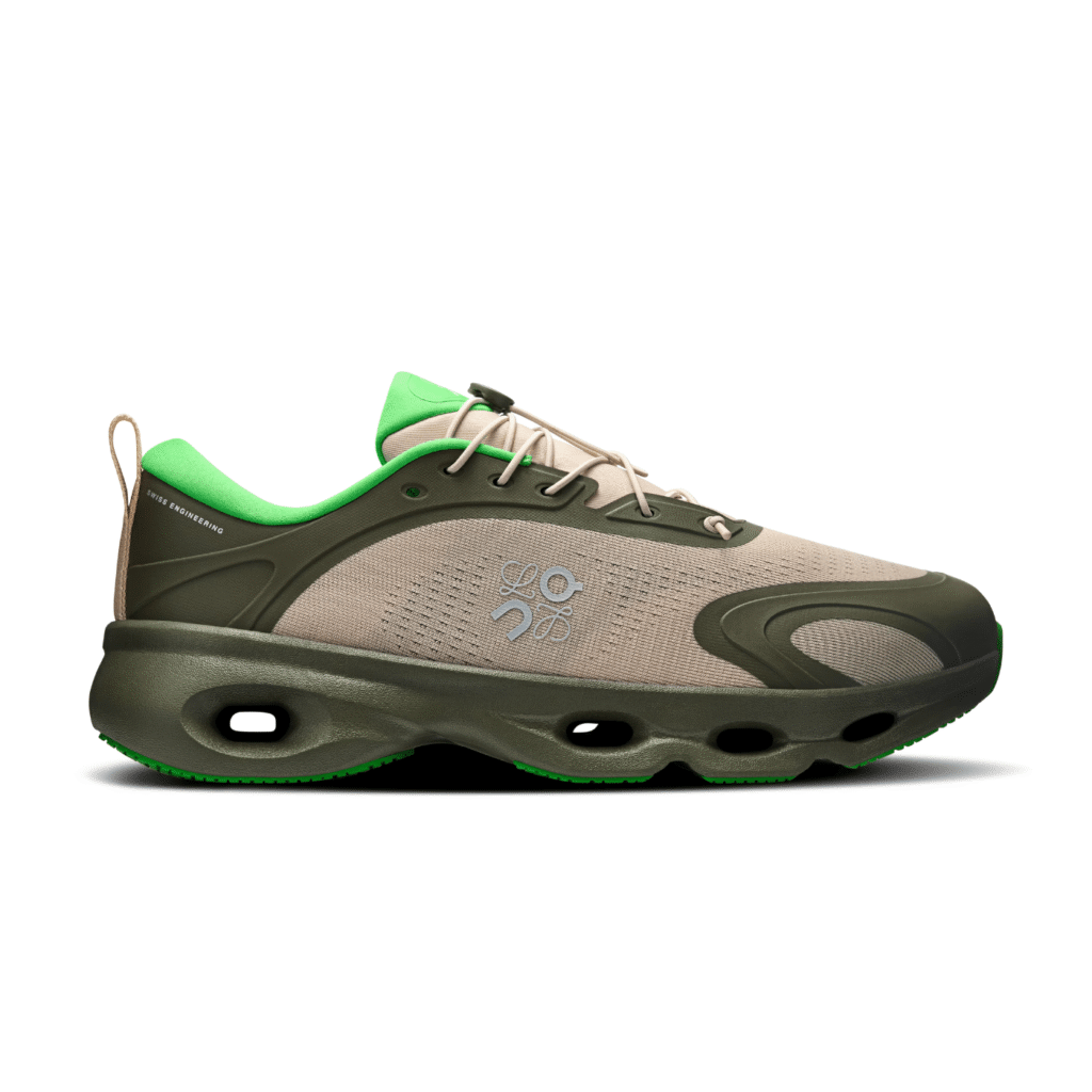 ON Running Cloudsolo Loewe Khaki vert sable