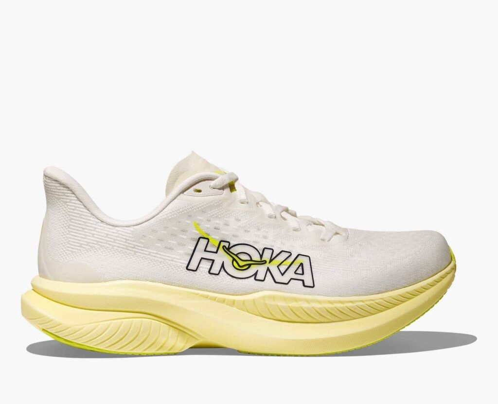 Femme Mach 6 - Blanc / neon hoka citrus