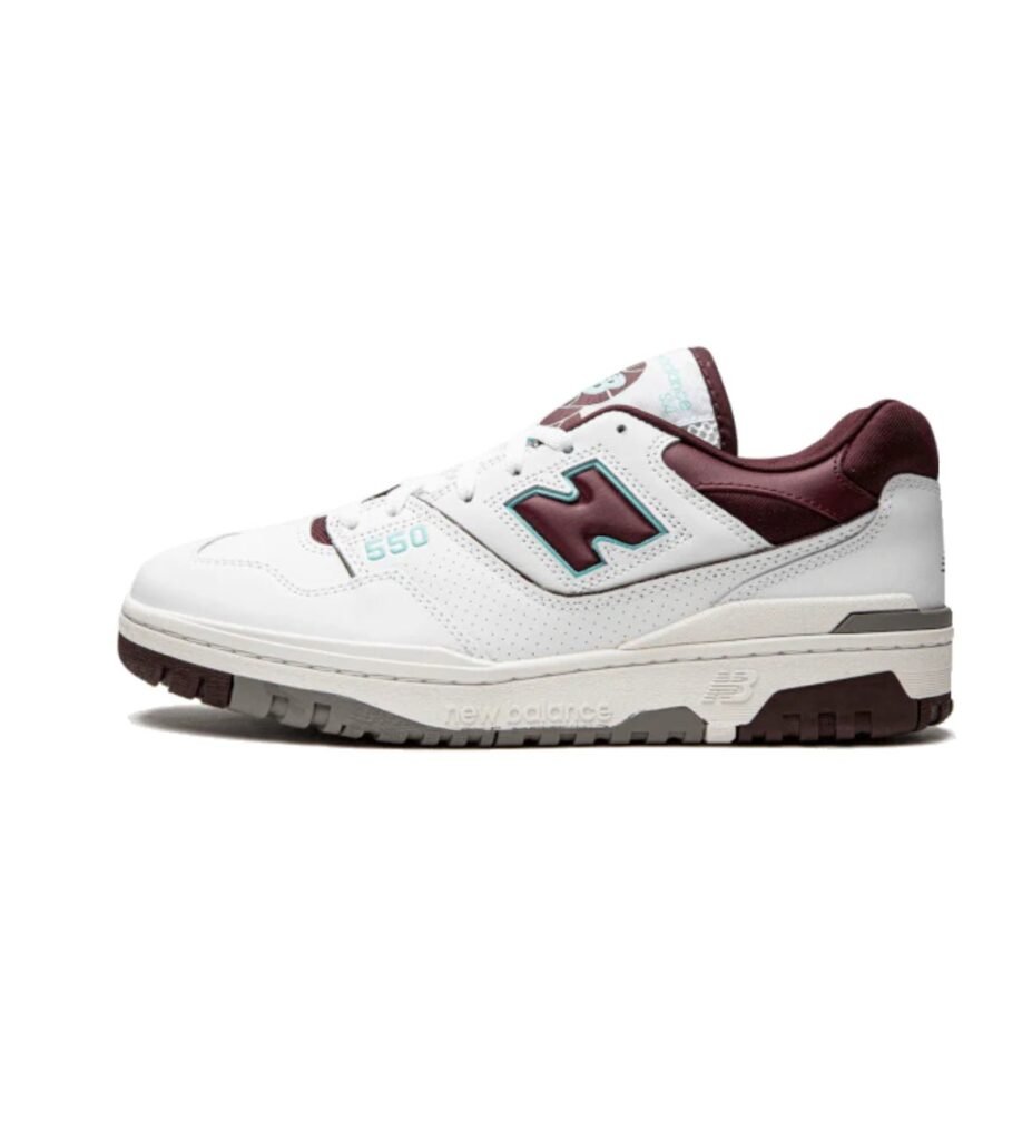 New Balance 550 Burgundy Cyan