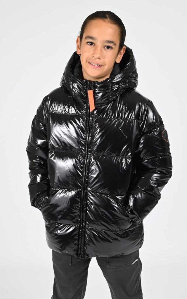 Doudoune brillante Little Vianney Bright noir