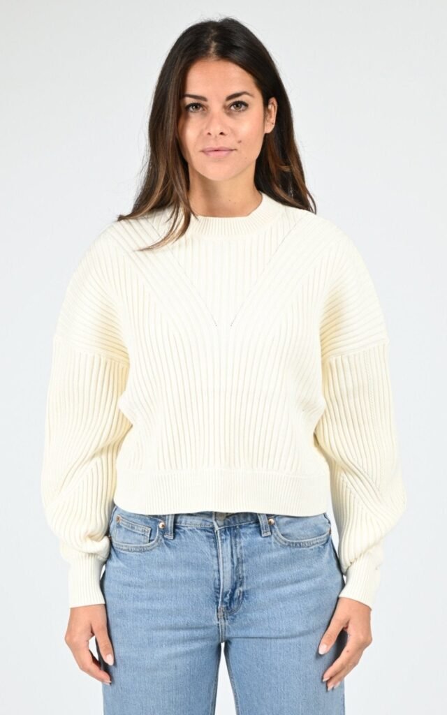 Pull côtelé Tabita crème