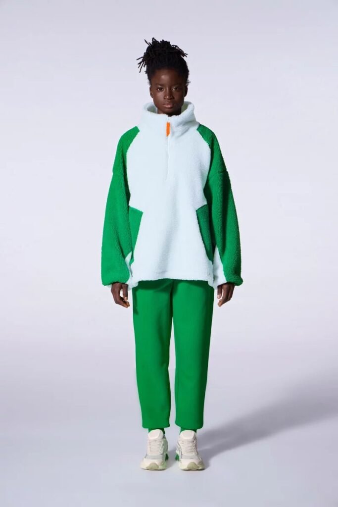 Sweatshirt oversize polaire bicolore Akemi