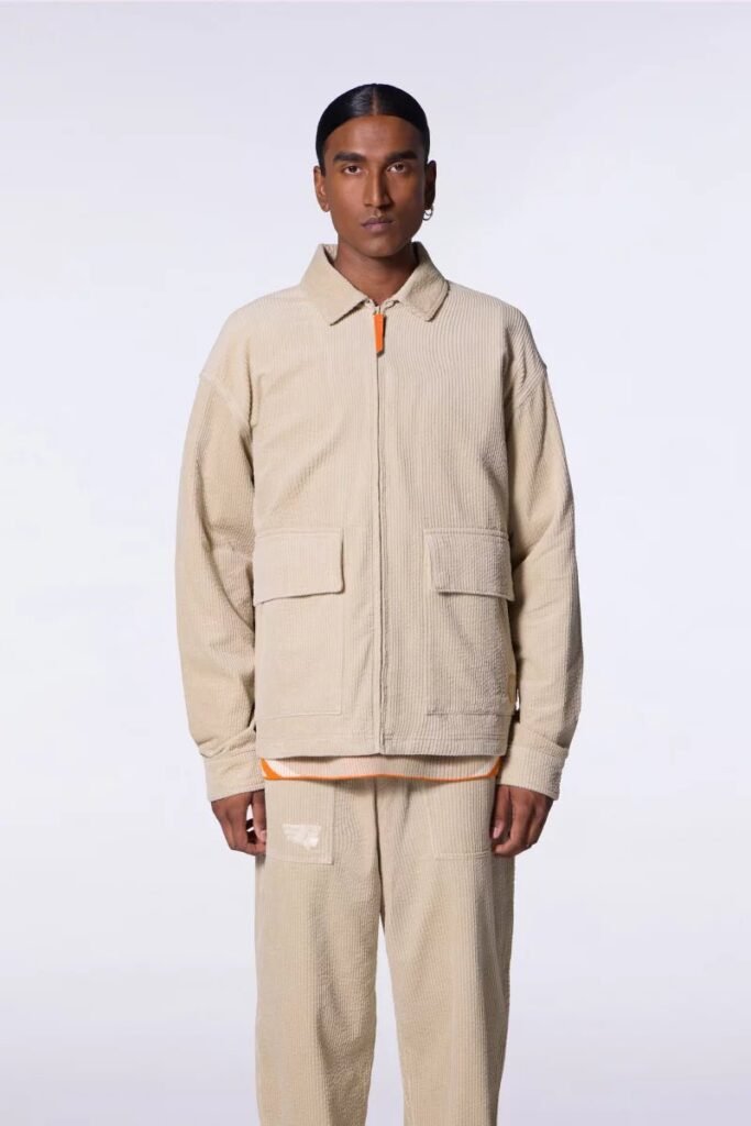 Veste chemise mixte en velours côtelé Aston