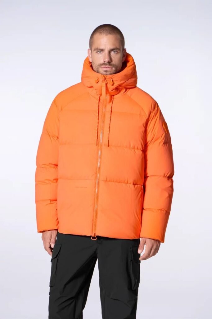 Doudoune mixte oversize à capuche Azael Orange