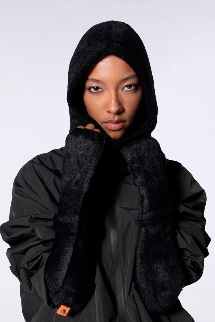 Cagoule mixte enveloppante façon mohair Bidou-R